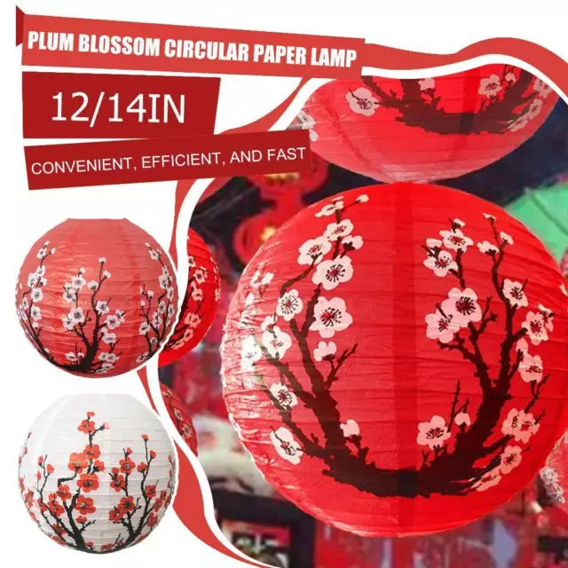 Plum Blossom Circular Paper Lamp G7R4