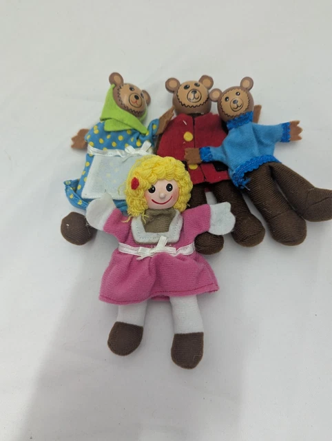 The Puppet Company Goldilocks & The Three Bears - Set Marionnettes Doigt Avec Livre Histoire