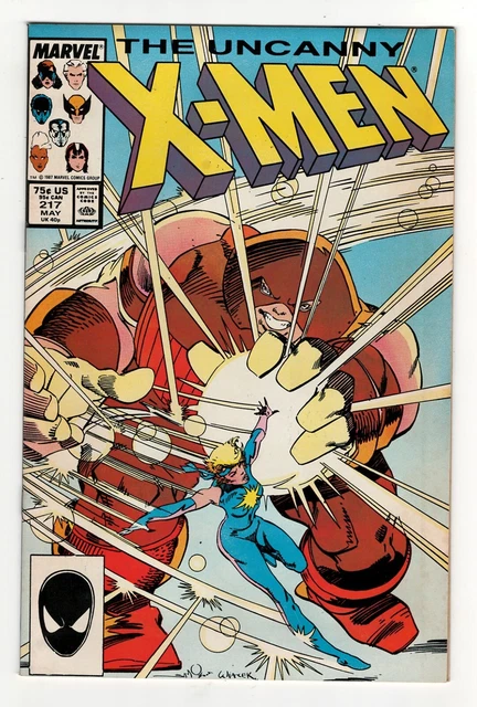 X-MEN #217 (1987) "Folly's Gambit" DAZZLER - Longshot - JUGGERNAUT - Psylocke!