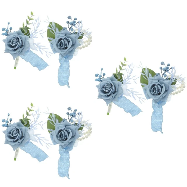 3 juegos de flores corsé pulsera botonero muñeca decorativa flor corsé