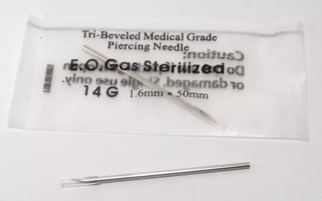 PIERCING NADEL -1,2 bis 2mm wählen - steril INKgrafiX® DE - STUDIOWARE -Nadeln