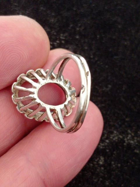 Monture De Bague En Argent Sterling 925 - Pour Pièce Demi Souverain - Taille Ajustable