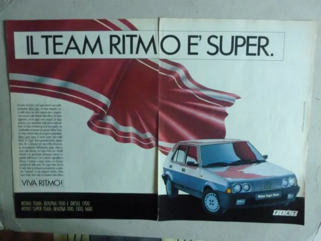 # Advertising Pubblicita' Fiat Ritmo Super Team - 1986 Vedi Altre Disponibili