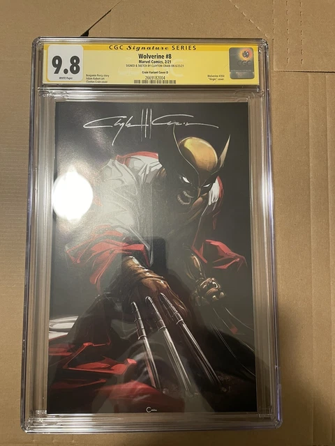 WOLVERINE #8 CLAYTON Crain Flag Virgin Variant CGC SS 9.8
