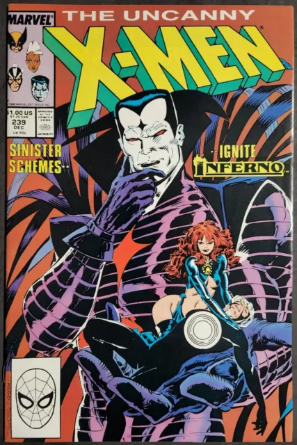 Uncanny X-Men #239 1st Cover App Mr. Sinister Marvel 1988 FN Chris Claremont