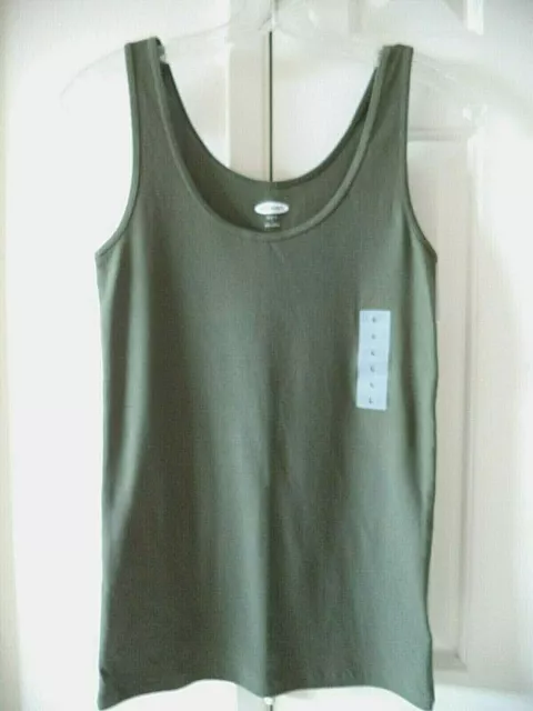 Hot Color! Old Navy Olive Army Green Rib Knit Tank Top Cami 1X S M L XL