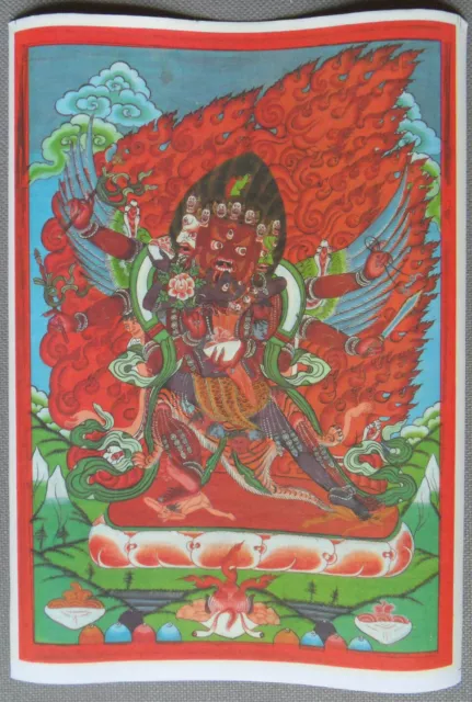 Thangka-bild Hayagriva aus Tibet Buddhismus Dharma Thanka der Pferdeköpfige