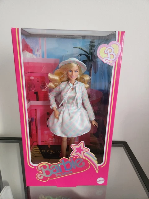 BARBIE THE MOVIE Margot Robbie as Barbie in Plaid Pastel Pink Blue