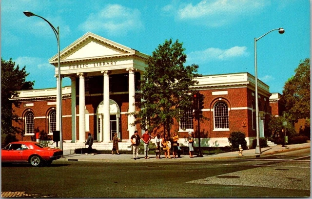 Stamford Ferguson Public Library CT 60s Camero Fallout Shelter Sign Postcard  