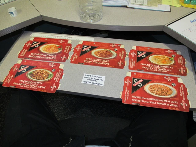 SWANSON 1960s TV dinner MACARONI & BEEF frozen food box Canada (1 box)