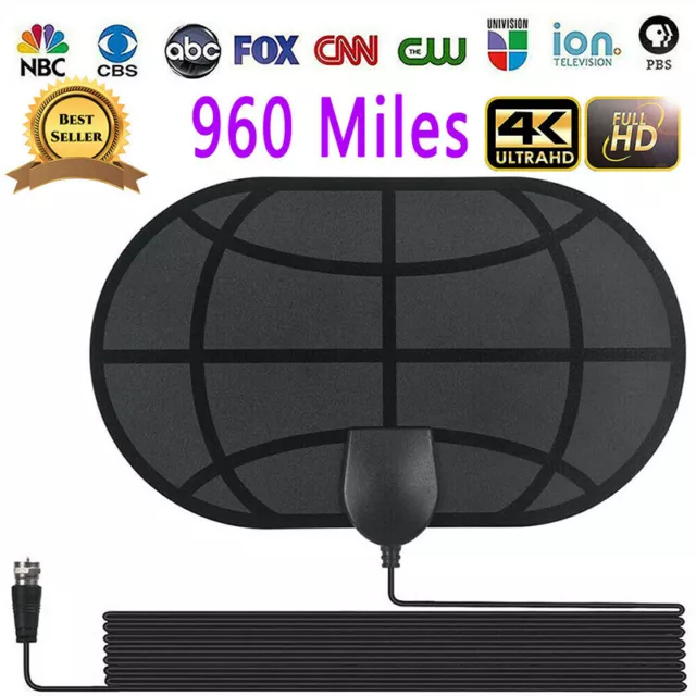 960 Mile Range Antenna TV Digital HD 1080p Skywire 4K Antena Digital Indoor RSID