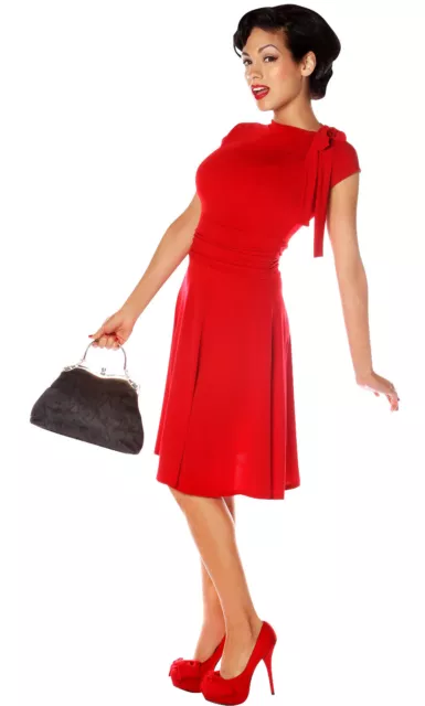 Retrolicious Plus Size Bridgett Bombshell Dress Vintage 1950's Style Red 2X