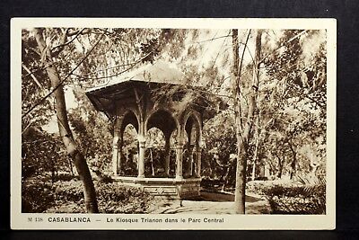 The casablanca morocco CPA trianon bandstand in the park central cas62