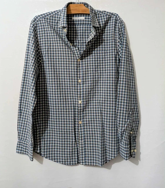 Chemise Homme OWK Bleue à Carreaux - Taille L, Coton, Occasion Très Bon état