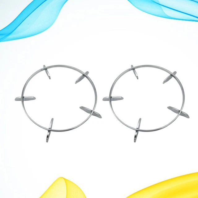 2 Pcs Anneau De Wok En Fonte Accessoires De Poêle Cadre De Support