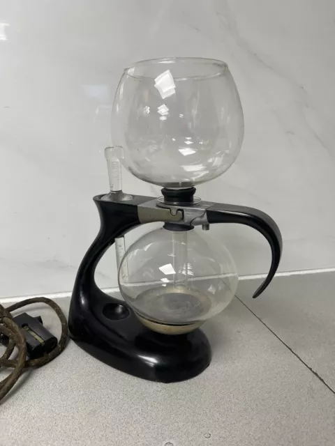 Cona REX Syphon Macchina da caffè anni '50 raro modello ELETTRICO completo di asta filtro