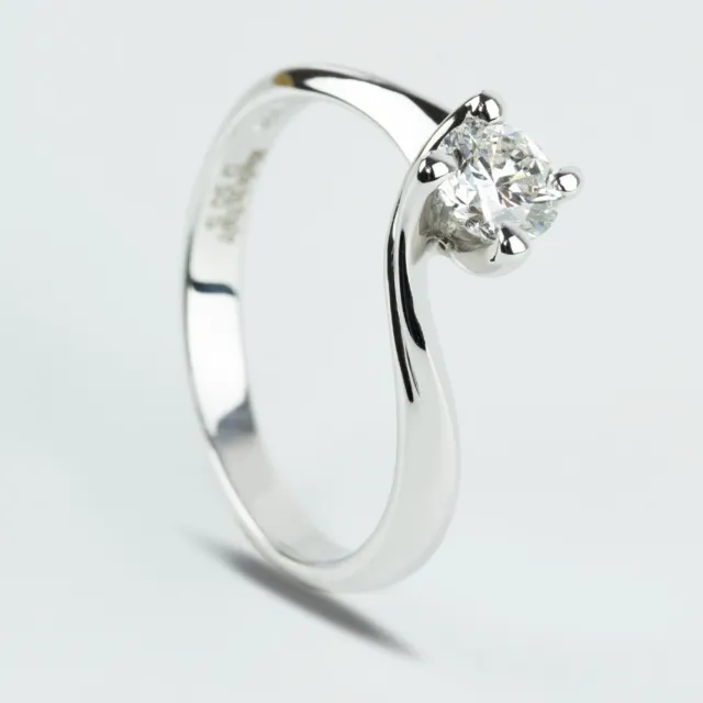 Anello Solitario Davite & Delucchi in oro 750 % 18 kt con Diamante ct 0,50 2