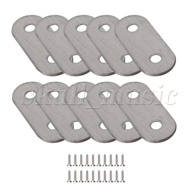 10 x Stainless Steel Flat Corner Brace Plate Connector Repair Bracket 15.5x38mm