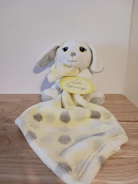 Little Beginnings Lovey Bunny Rabbit with Blanket 8" Tall Yellow Lovie Plush