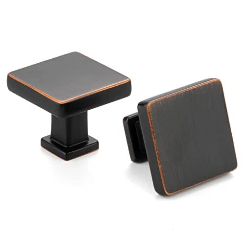 ASKANO Pack of 10 Oil Rubbed Bronze Square Kitchen Cabinet Knob ZK2205 | Mode...