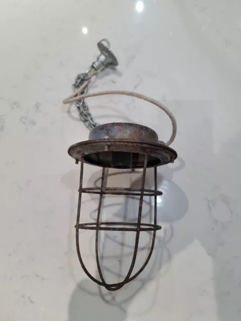 Vintage Industrial Retro Loft Cage  Ceiling Lamp Pendant Light
