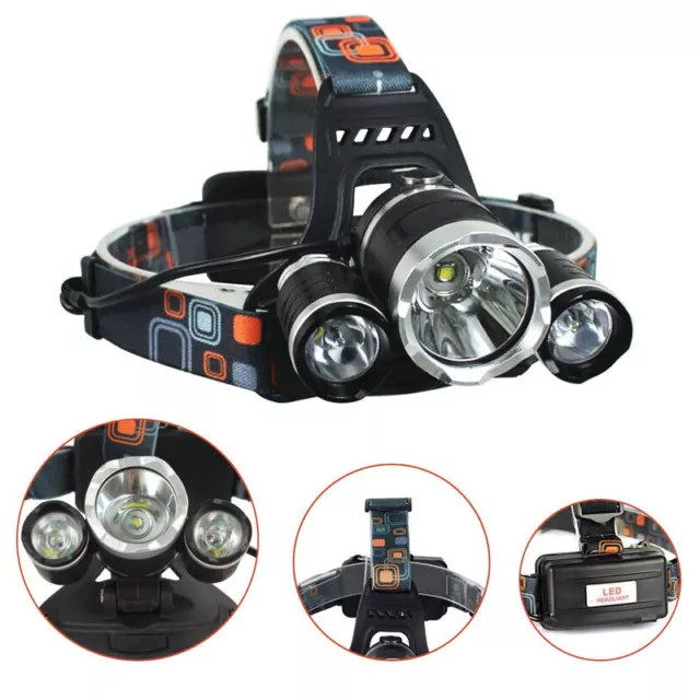 Rechargeable T6 LED Headlamp Hunting Headlight Bike Flashlight Torch Outdoor New