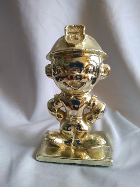 Vintage Gold Tone Phillips 66 Figurine Possible Employee Gift 3.5" Used
