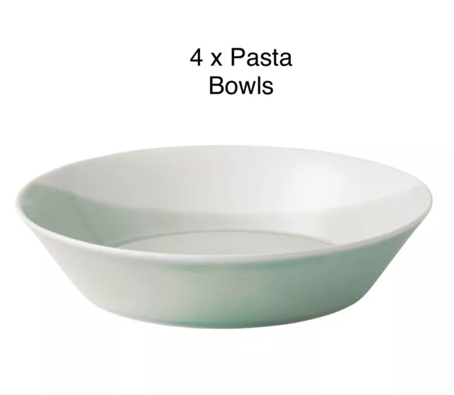 Royal doulton 1815 Pasta Bowls set of 4 Green 22.5cm