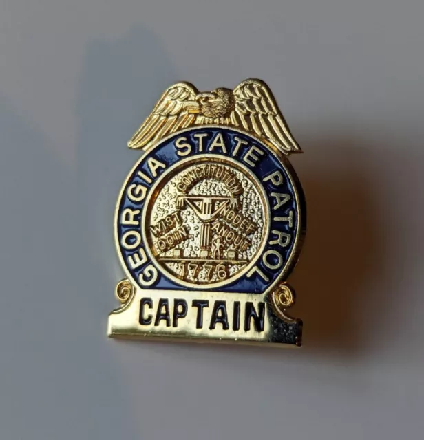 Georgia State Patrol Captain Enamel Mini Pin Badge