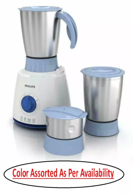 Philips 500 Watts Mixeur Broyeur Avec 3 Acier Inoxydable Pots & Compact Design