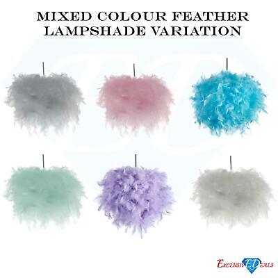 Feather Round Ceiling Light Shade Pendant Easy Fit Modern Lampshade