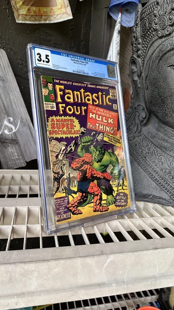 Fantastic Four #25 Hulk vs Thing | Marvel 1964 | CGC 3.5 + MTU ￼+6 2 Book Lot