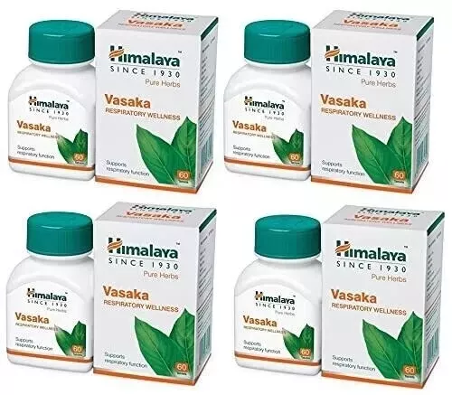 4 x Himalaya Herbal 60 tabs VASAKA Free Shipping