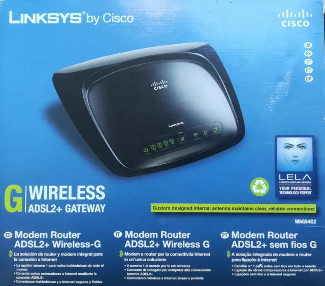 Linksys by Cisco WAG320N Wireless N Gigabit Dual Band Modem router (per connessi