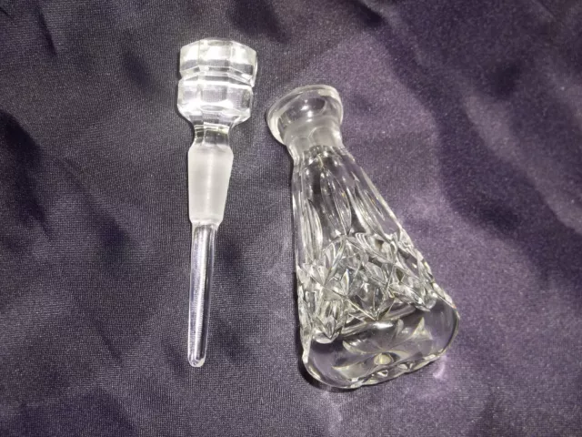 Waterford Crystal Lismore Perfume Bottle & Dauber Stopper ~ STUNNING!