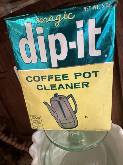 DIP IT COFFEE POT Cleaner 5 oz Box NOS Sealed Vintage HTF Coffee Pot Destainer 27.74 PicClick