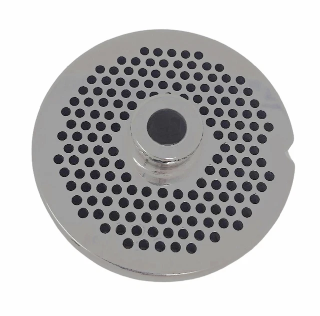 22 x 1/8 Meat Grinder Plate w/ Hub STAINLESS fits Hobart Tor-Rey LEM & More
