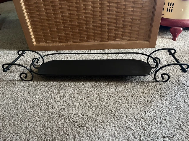 Longaberger Wrought Iron Scrolled Baguette Tray/Caddy~MINT!