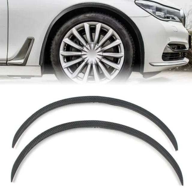 Wheel Eyebrow Arches Lips Fender Flares Protector Trim Cover Carbon Fiber US