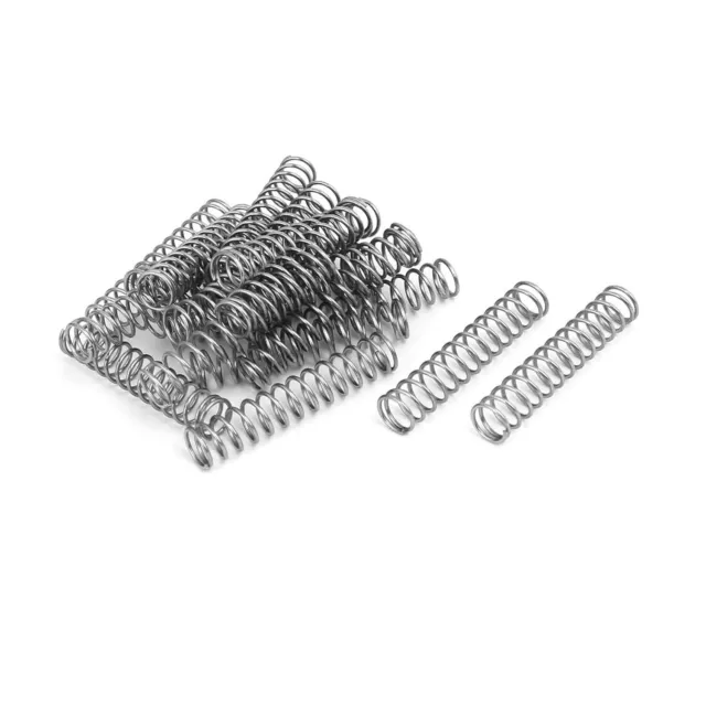 uxcell Compression Spring,304 Stainless Steel,10mm OD,1mm Wire Size,50mm Free