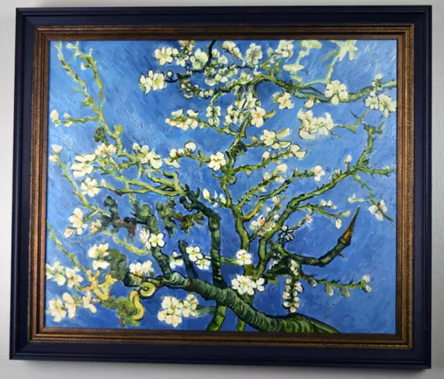 Branches Almond Blossom Van Gogh Oil Painting Reproduction, Framed 20x24in