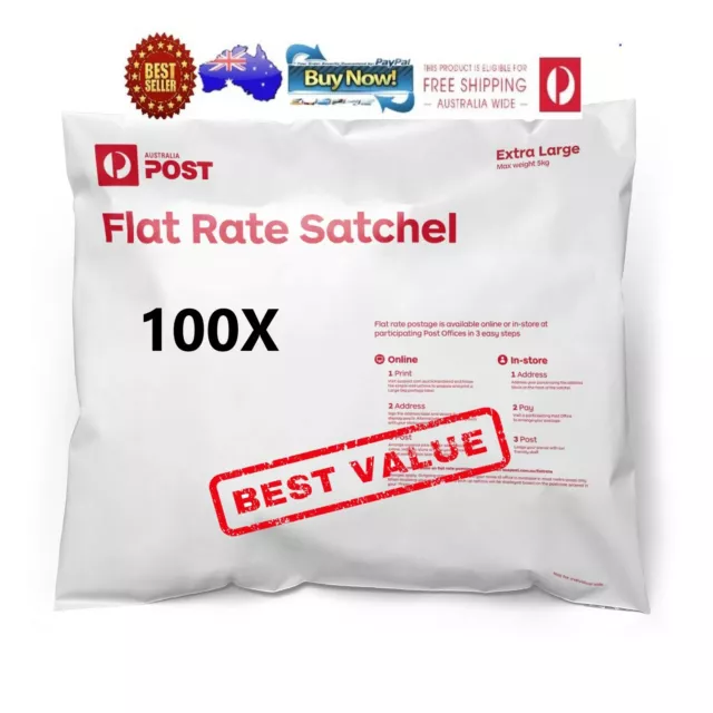 100X Australia Post Flat Rate Satchel Extra Large (100 bags)