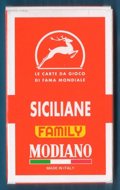 Carte Da Gioco Trevigiane Modiano: Mazzo Family Verde, Cartoncino Leggero, Tradizione Italiana