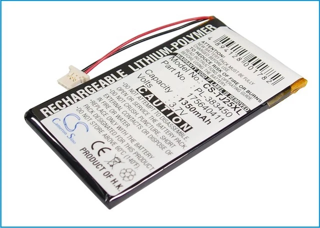 XL Battery for Sony Clie PEG-J25 PEG-TJ35 PL-383450 Pocket PC CS-TJ25XL1350mAh