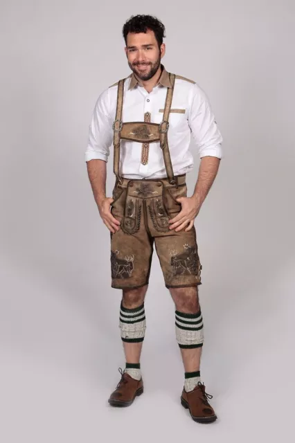 Bavarian Trachten Men's Lederhosen Short German Oktoberfest Lederhosen Costume
