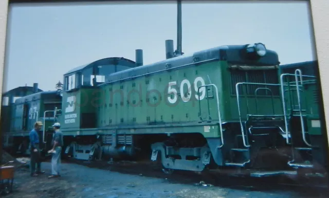 RR TRAIN Slide BN Burlington Northern EMD NW-2 #509 Chicago IL 1975 F27