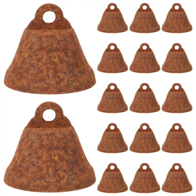 50 Pcs Iron Sleigh Bell Ornament Christmas Tree Bells Rusty Jingle