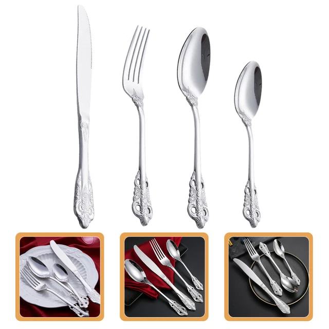 1 Set Foods TableWares Acero Inoxidable Apartamento Cocina Cubiertos Barrillas de metal Restaurantez