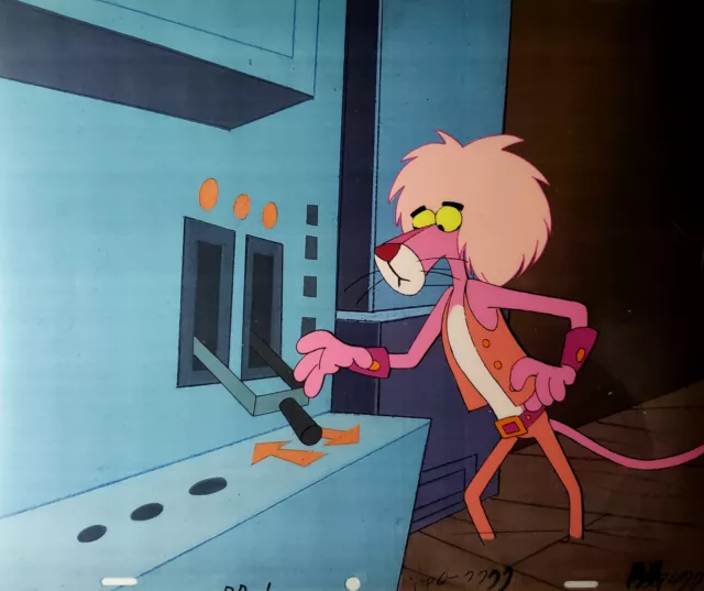 Pink Panther Vintage Original Production Animation Cel  Studio Coa  Friz Freleng