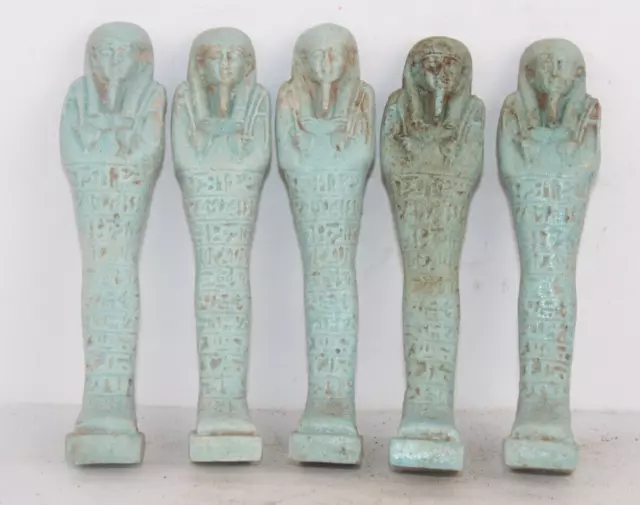 5 USHABTI RARE ANCIENT EGYPTIAN ANTIQUE PHARAONIC Shabti Statues -Egypt History